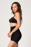 SİYAH DesBerries 2816 Yüksek Bel Boxer Lazer Korse