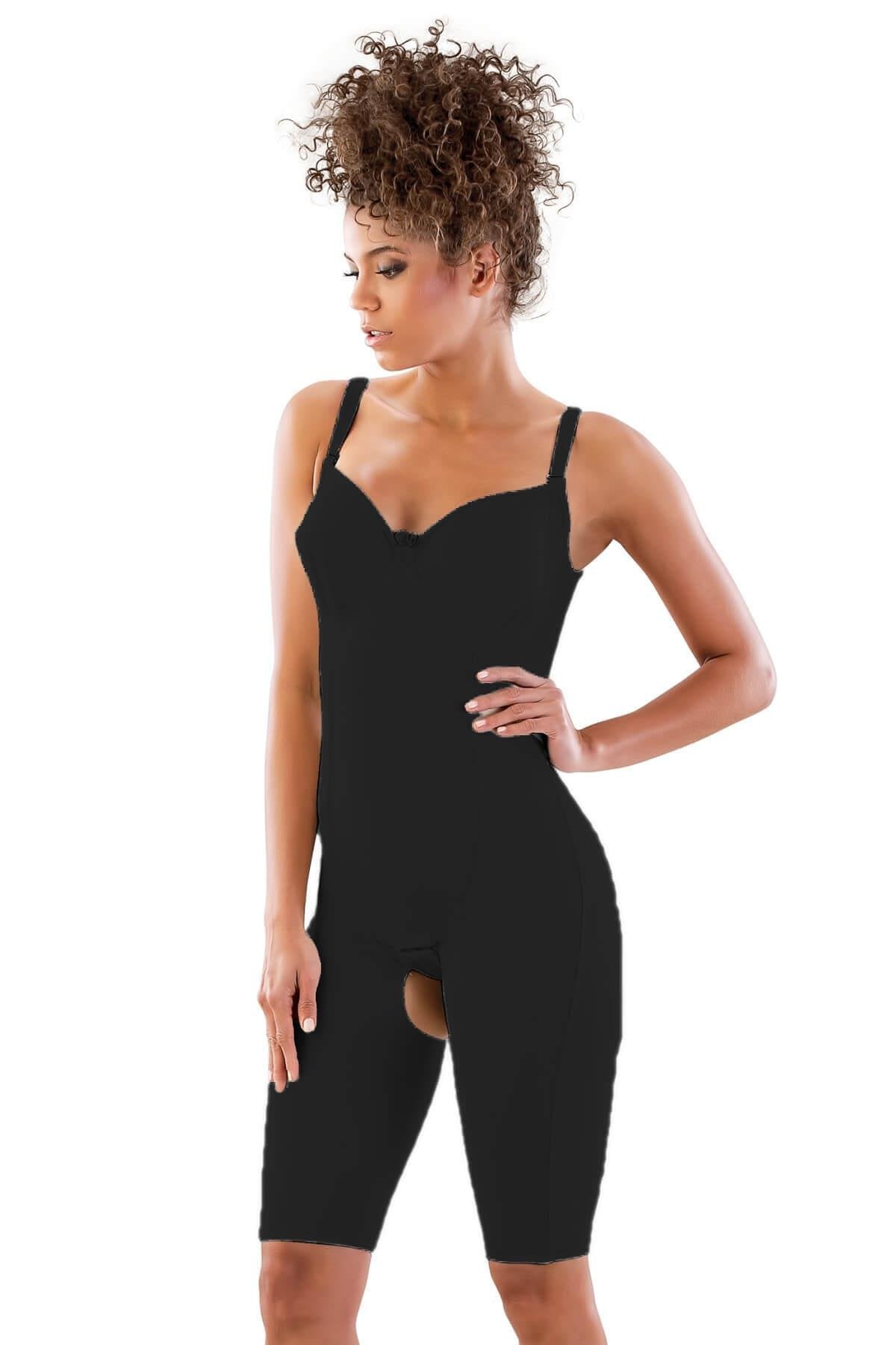 SİYAH DesBerries 2822 Balen Sütyenli Paçalı Boy Lazer Korse