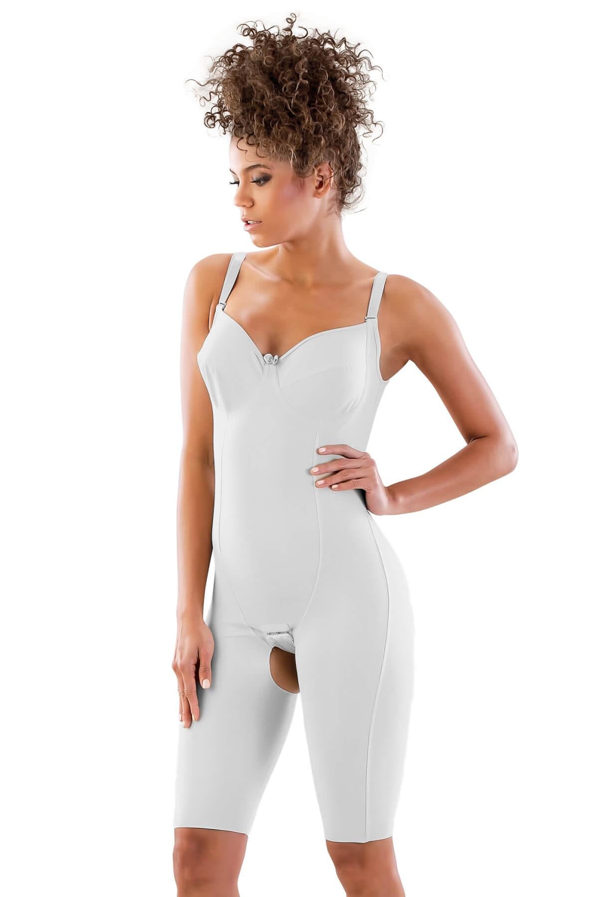 BEYAZ DesBerries 2822 Balen Sütyenli Paçalı Boy Lazer Korse