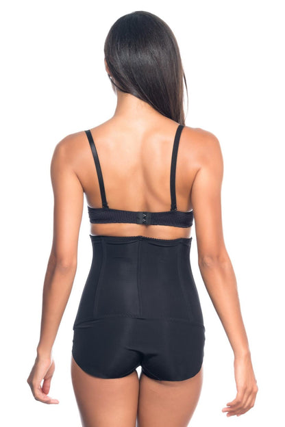 SİYAH DesBerries 2824 Yüksek Bel Balen Agraflı Slıp Lazer Korse