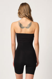 SİYAH DesBerries 2832 Yüksek Bel Balen Destekli Agraflı Lazer Korse