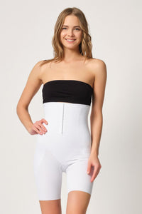 BEYAZ DesBerries 2832 Yüksek Bel Balen Destekli Agraflı Lazer Korse