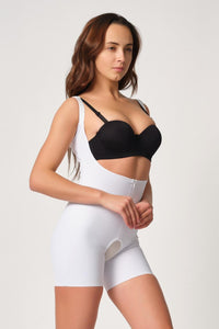 BEYAZ DesBerries 2834 Göğsü Açık Ferumalı Tül Popo Boy Lazer Korse