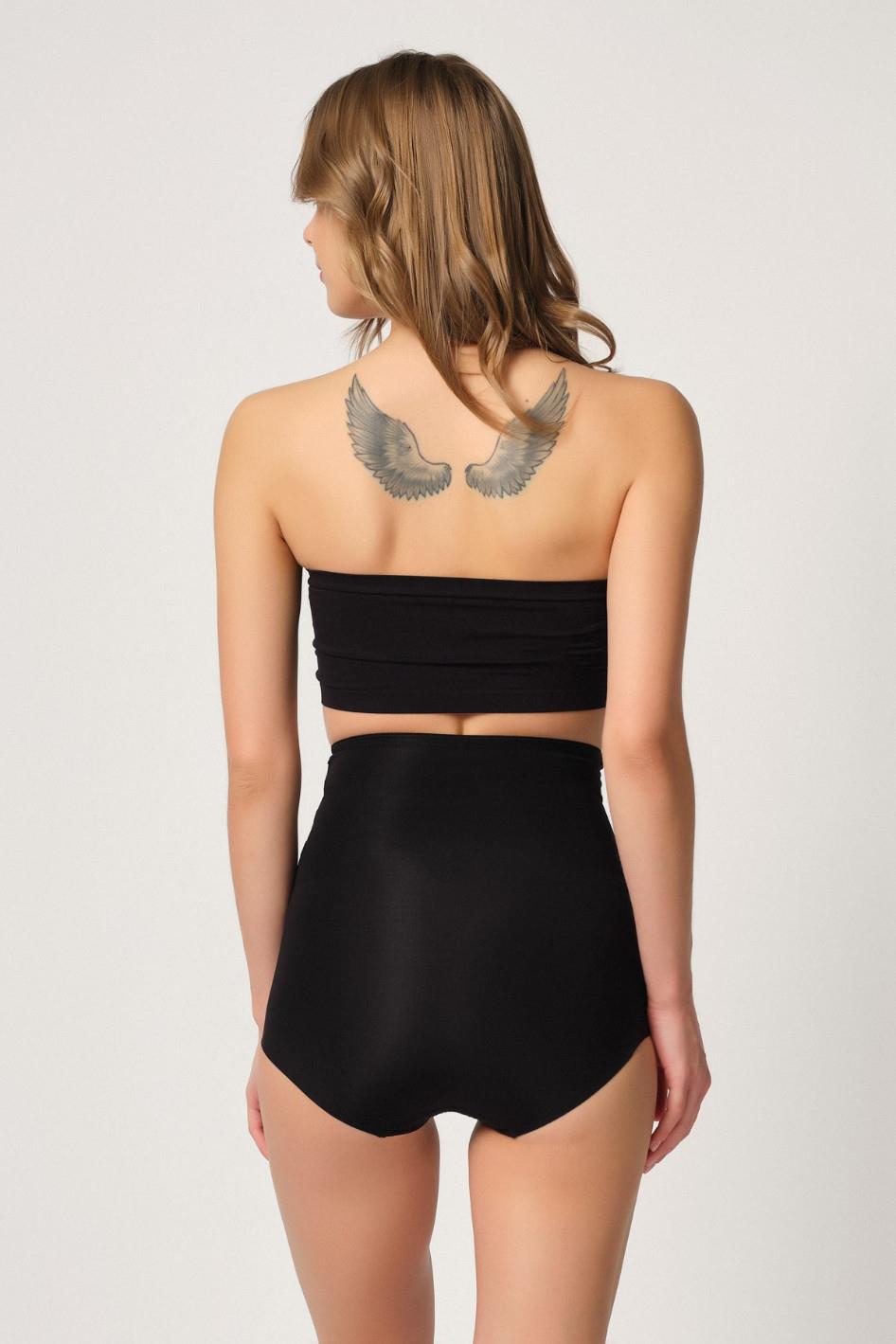 SİYAH DesBerries 2842 Lazer Dantelli Slip Korse