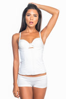 BEYAZ DesBerries 2865 Agraflı Balen Destekli Lazer Bel Korse