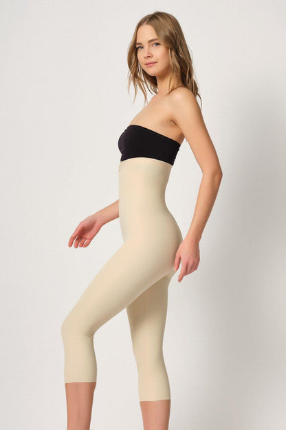 TEN DesBerries 2868 Fermuarlı Kapri Tayt Lazer Korse