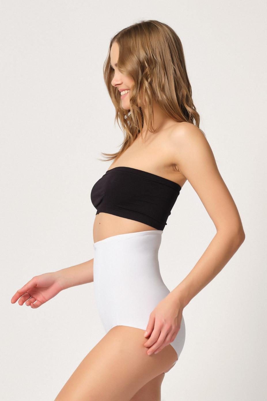 BEYAZ DesBerries 2920 Yüksek Bel Karın Desteklı Slip Lazer Korse