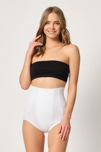 BEYAZ DesBerries 2920 Yüksek Bel Karın Desteklı Slip Lazer Korse