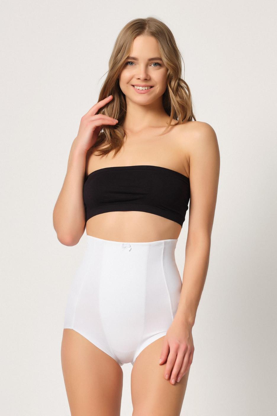 BEYAZ DesBerries 2920 Yüksek Bel Karın Desteklı Slip Lazer Korse