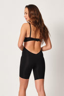 SİYAH DesBerries 2927 Bel Dekolteli Balenli Paçalı Lazer Korse