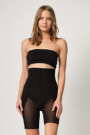 SİYAH DesBerries 2928 Ön Agraflı Tül Paçalı Lazer Korse