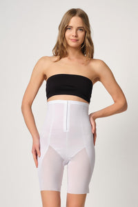 BEYAZ DesBerries 2928 Ön Agraflı Tül Paçalı Lazer Korse