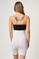 BEYAZ DesBerries 2928 Ön Agraflı Tül Paçalı Lazer Korse