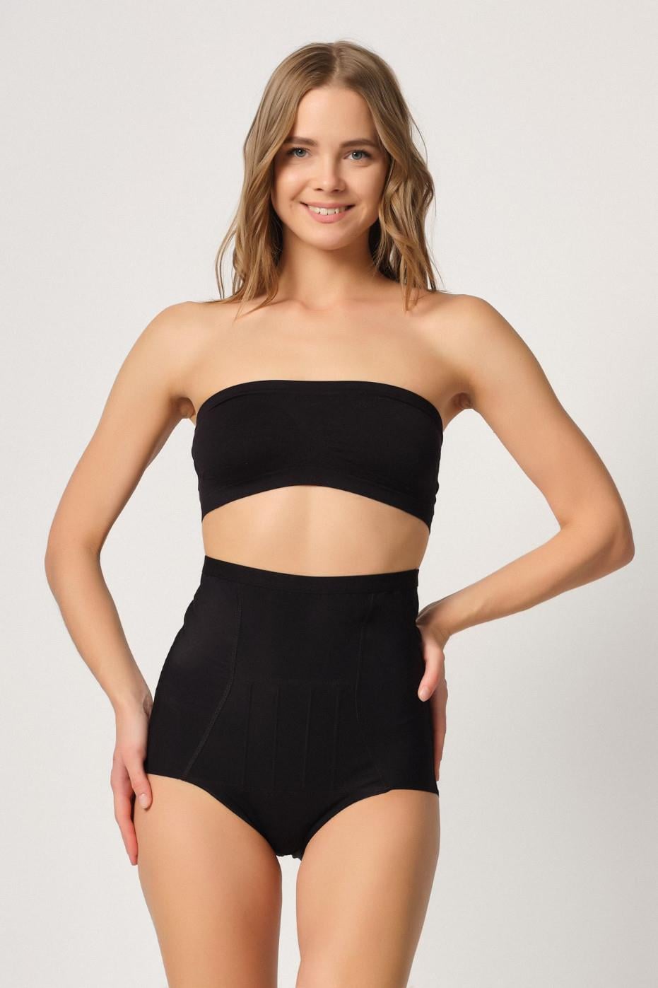 SİYAH DesBerries 2931 Karın Balen Destekli Slip Lazer Korse