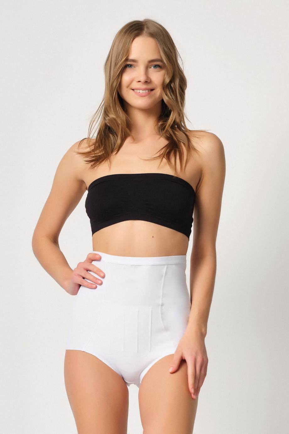 BEYAZ DesBerries 2931 Karın Balen Destekli Slip Lazer Korse