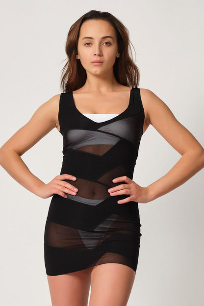 SİYAH DesBerries 2934 Toparlayıcı Elbise Lazer Korse