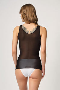 SİYAH DesBerries 2938 Sırtı Tül Karyokalı Destekli Atlet Korse