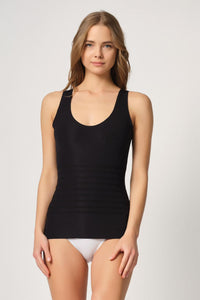 SİYAH DesBerries 2938 Sırtı Tül Karyokalı Destekli Atlet Korse