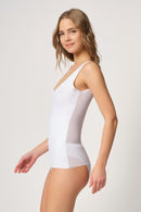 BEYAZ DesBerries 2938 Sırtı Tül Karyokalı Destekli Atlet Korse