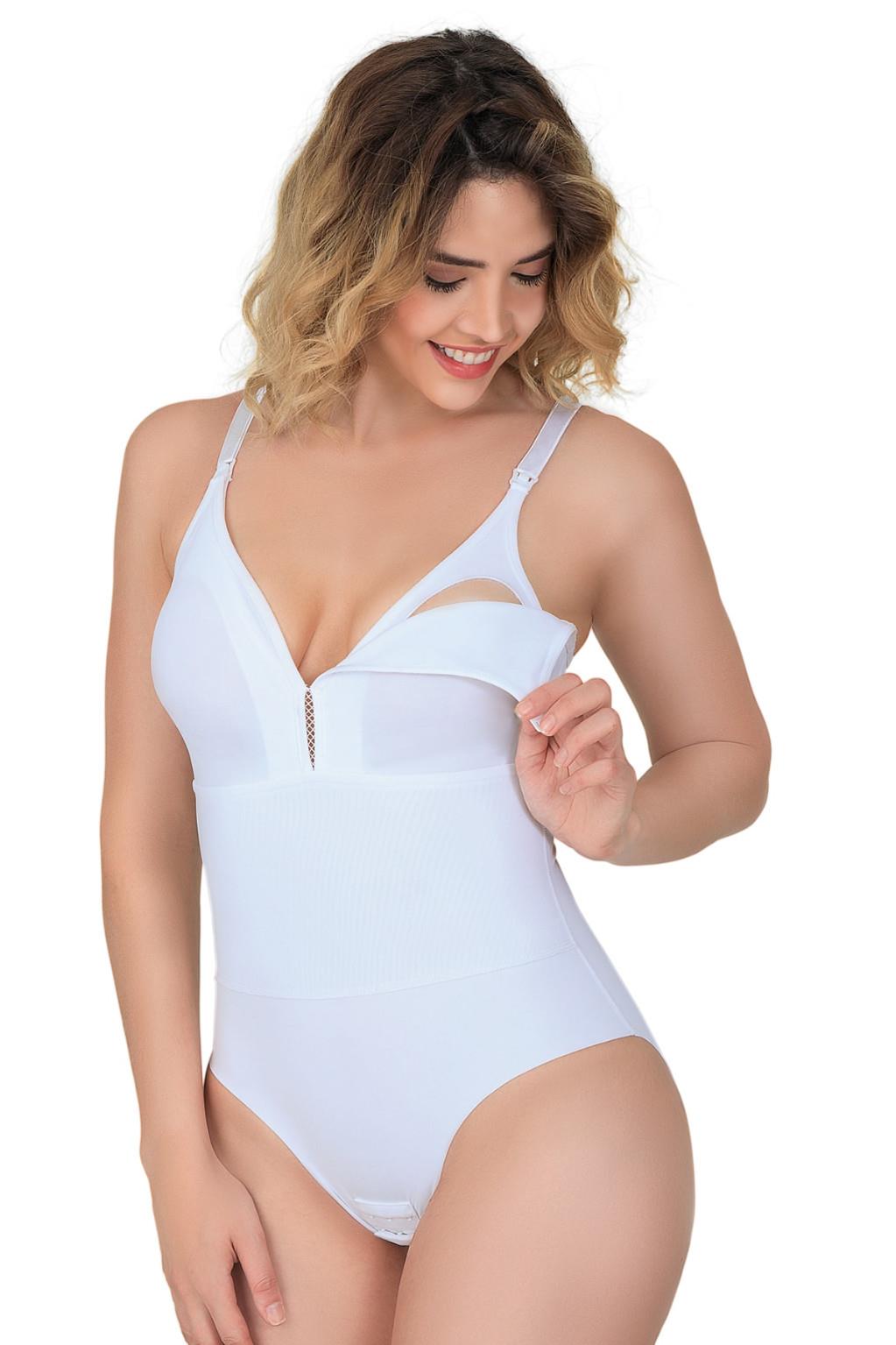 BEYAZ DesBerries 2944 Sırt Destekli Badi Emzirme Korse