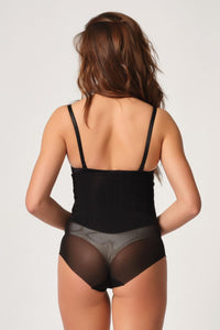 SİYAH DesBerries 2945 Tül Karyokalı Slip Lazer Korse