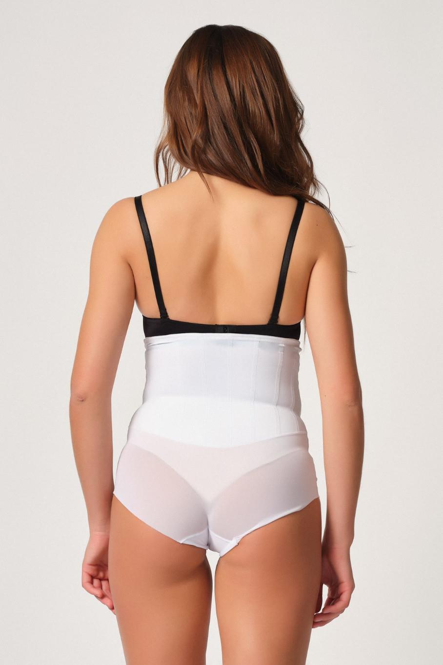 BEYAZ DesBerries 2945 Tül Karyokalı Slip Lazer Korse