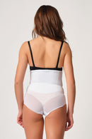 BEYAZ DesBerries 2945 Tül Karyokalı Slip Lazer Korse
