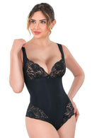 SİYAH DesBerries 2947 Dantelli Agraflı Body Korse