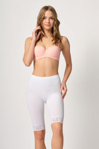 BEYAZ DesBerries 3004 Soft Uzun Paça Dantel Boxer