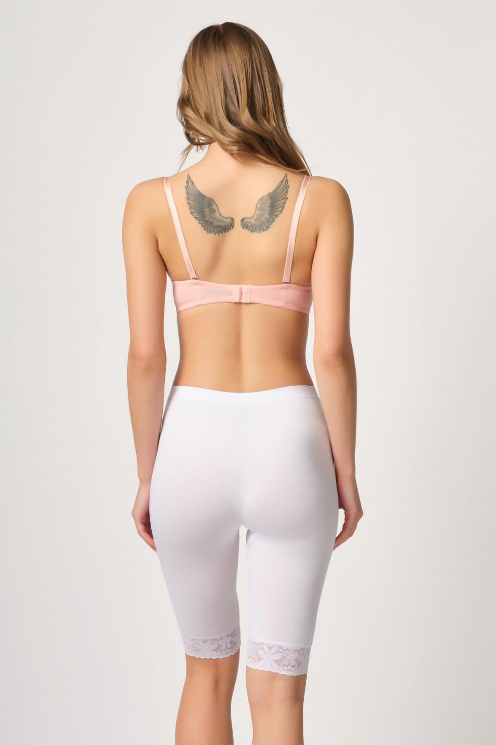 BEYAZ DesBerries 3004 Soft Uzun Paça Dantel Boxer