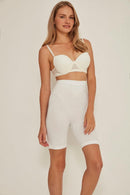 BEYAZ DesBerries 3005 Soft Uzun Paçalı Boxer Korse