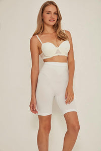 BEYAZ DesBerries 3005 Soft Uzun Paçalı Boxer Korse