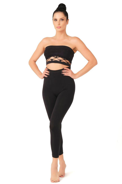 SİYAH DesBerries 3810 Tayt Korse