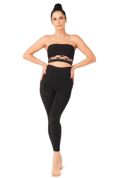 SİYAH DesBerries 3810 Tayt Korse