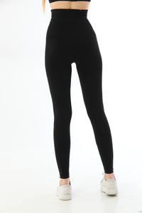 SİYAH 3904 Göğüs Altı Yüksek Bel Toparlayıcı Tayt