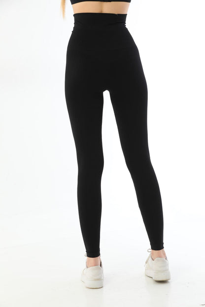 SİYAH 3904 Göğüs Altı Yüksek Bel Toparlayıcı Tayt