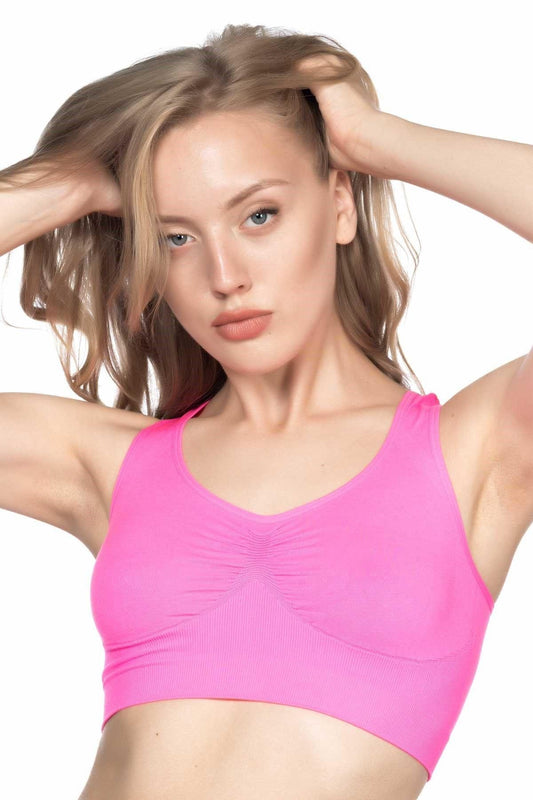 NEON FUŞYA DesBerries 4001 Soft Sporcu Büstiyer