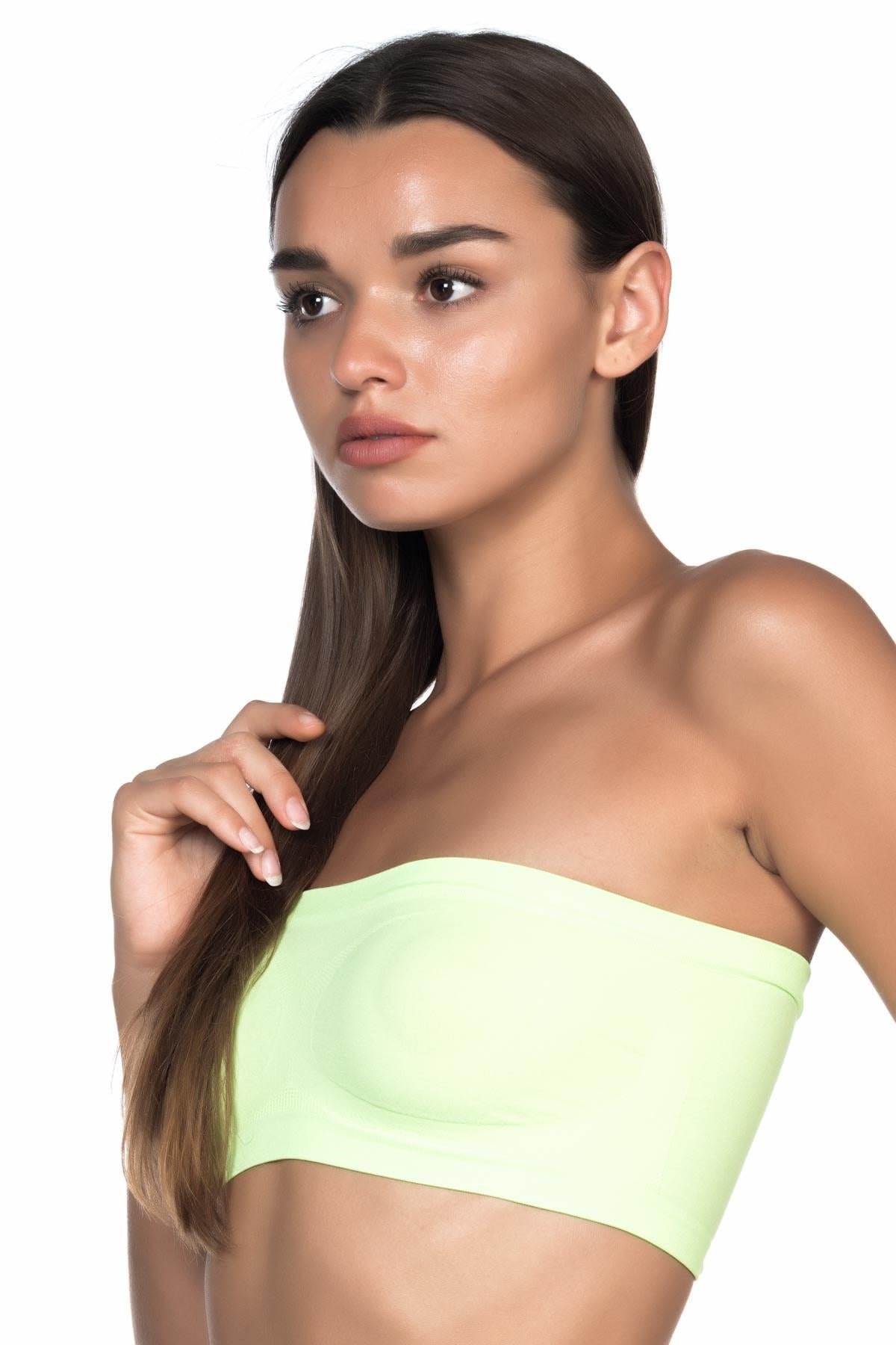 YEŞİL DesBerries 4002 Soft Straplez Büstiyer