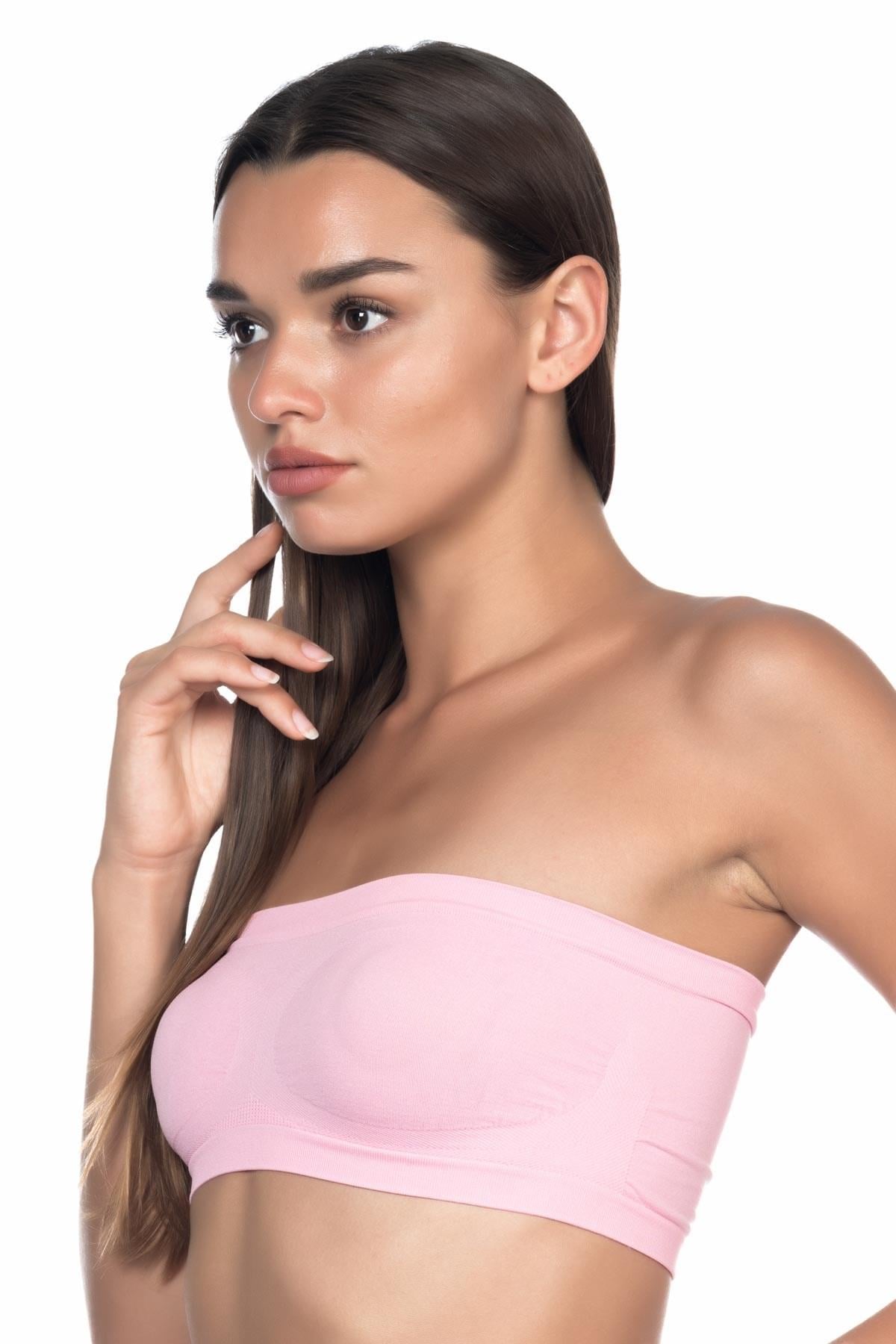 PEMBE 4002 Soft Straplez Büstiyer