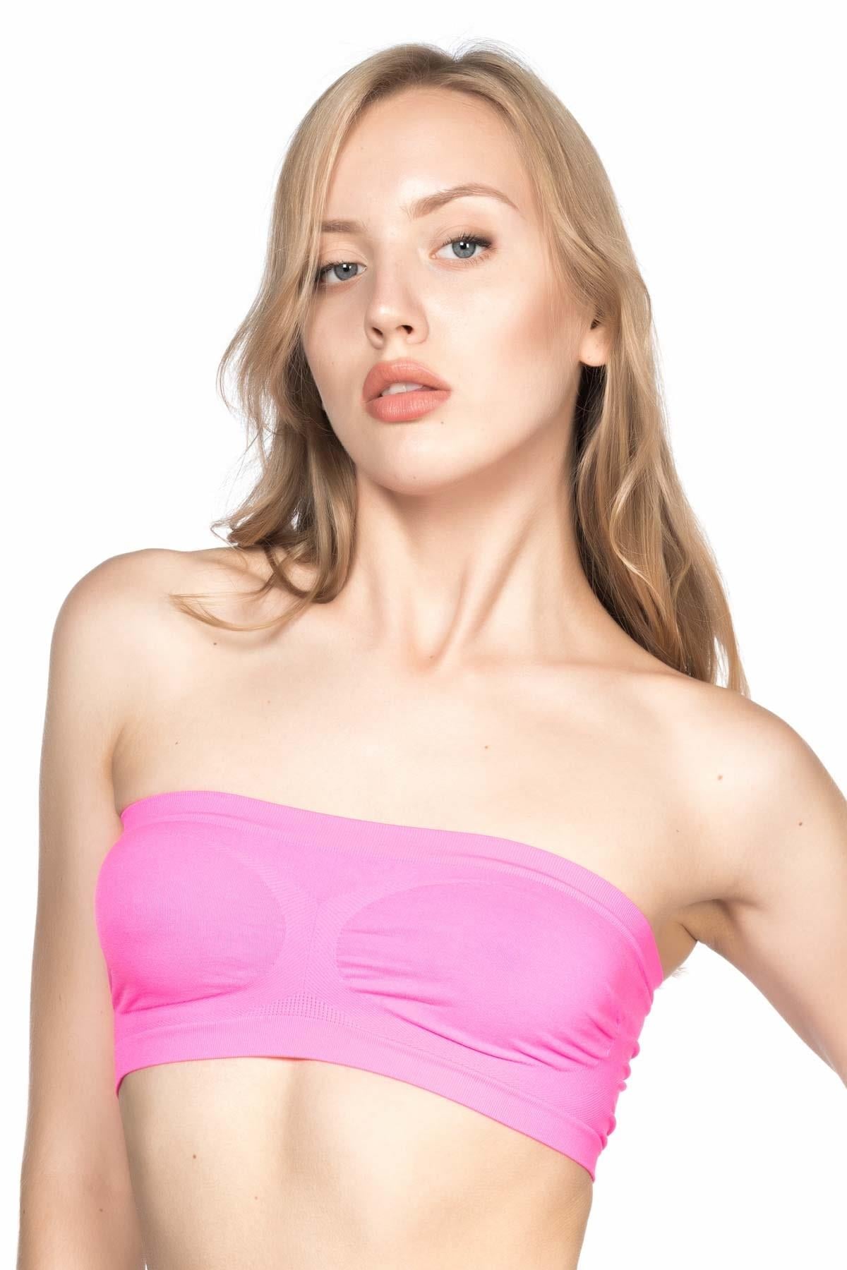 NEON FUŞYA 4002 Soft Straplez Büstiyer