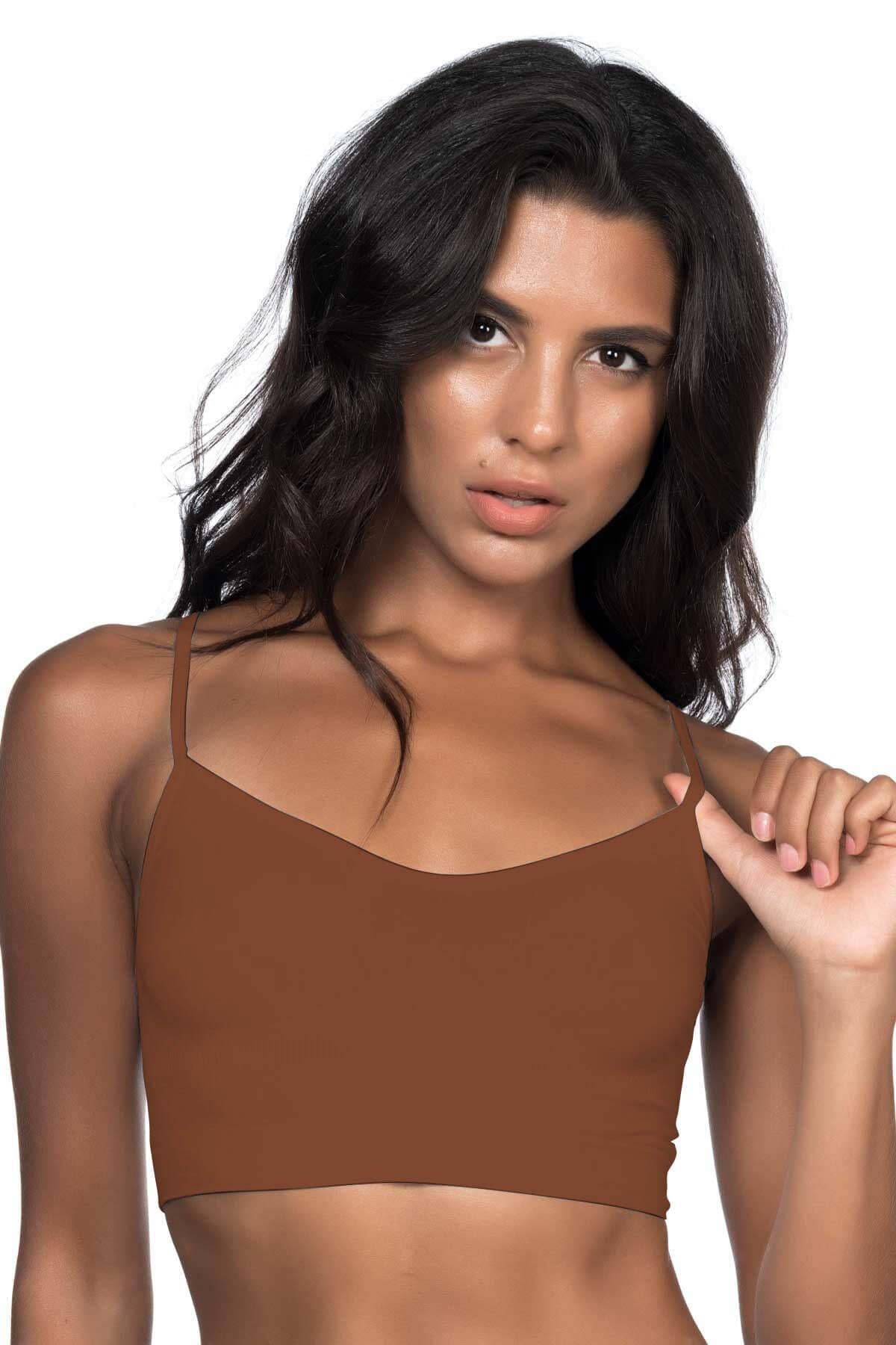 KAHVE DesBerries 4003 Soft İp Askı Büstiyer