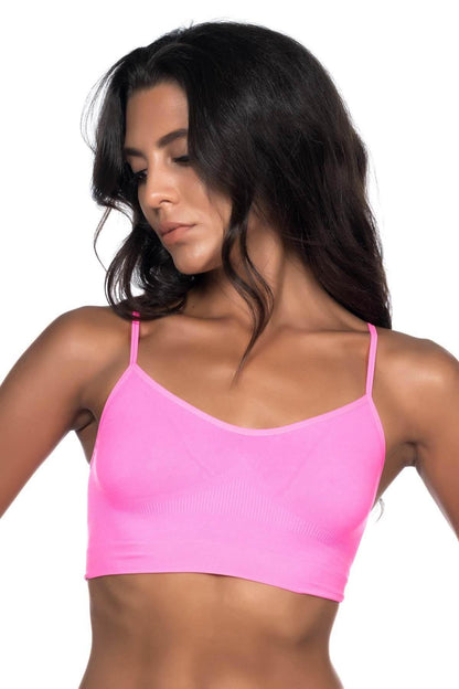 NEON FUŞYA DesBerries 4003 Soft İp Askı Büstiyer