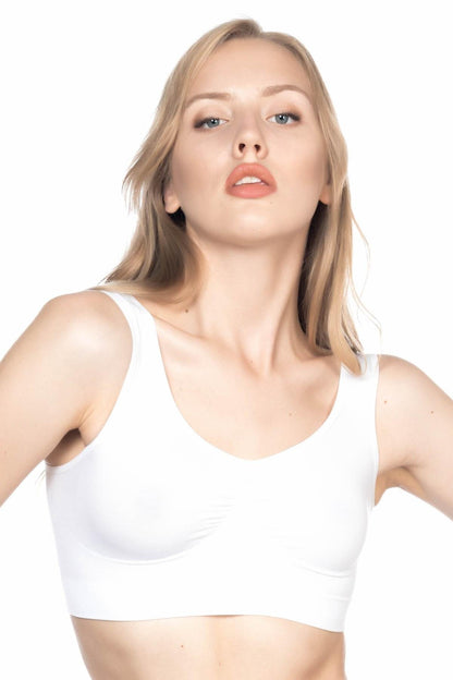 BEYAZ DesBerries 4005 Soft Kalın Askı Büstiyer