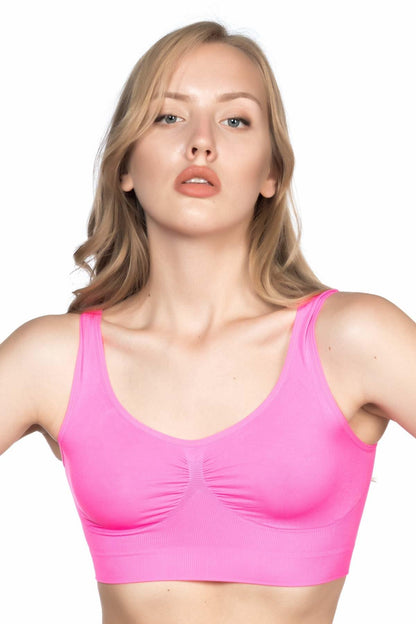 NEON FUŞYA DesBerries 4005 Soft Kalın Askı Büstiyer