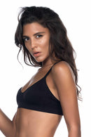 SİYAH DesBerries 4020 Pedli İnce Askılı Büstiyer