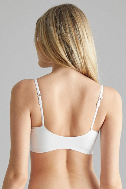 BEYAZ DesBerries 4020 Pedli İnce Askılı Büstiyer