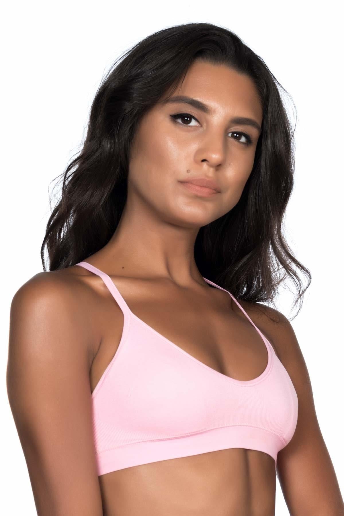 PEMBE DesBerries 4020 Pedli İnce Askılı Büstiyer