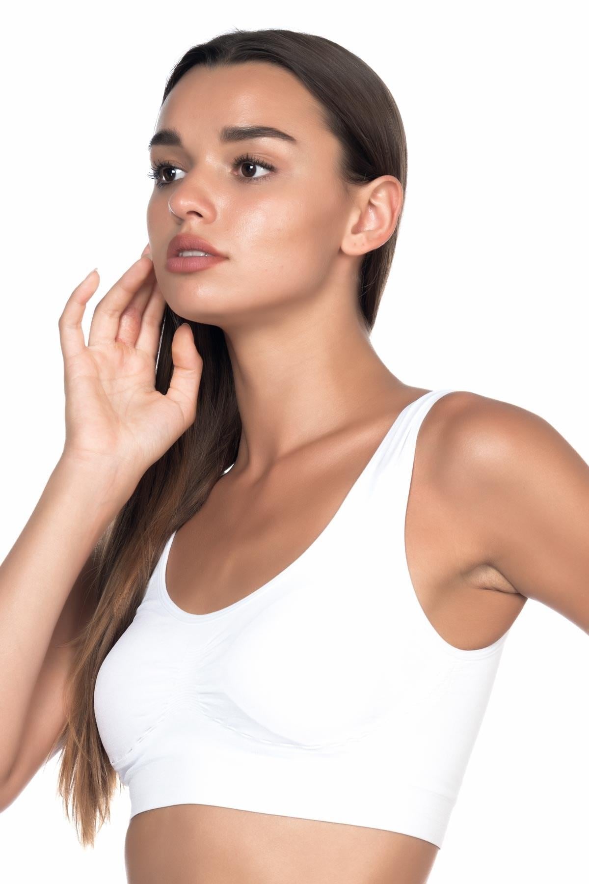 BEYAZ DesBerries 4021 Pedli Kalın Askılı Büstiyer