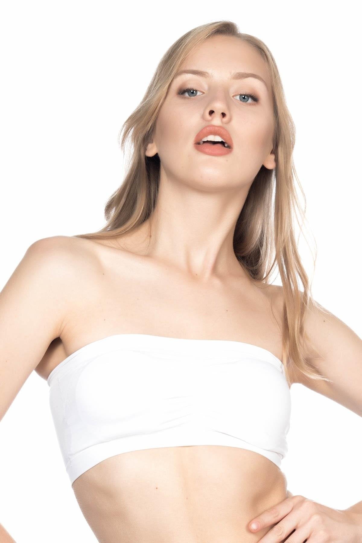 BEYAZ DesBerries 4022 Pedli Straplez Korse