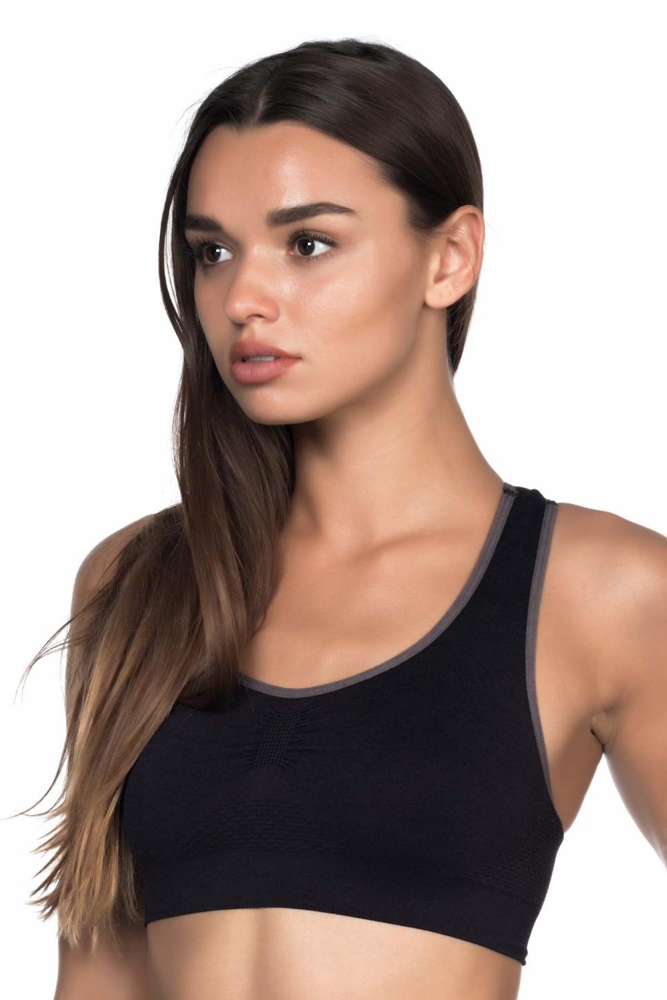 SİYAH-ANTRASİT DesBerries 4024 Double Toparlayıcı Büstiyer
